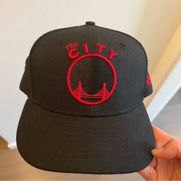 Golden State Warriors The City Baseball Cap Size 7 1/4 Hardwood Classics Black - Picture 1 of 7